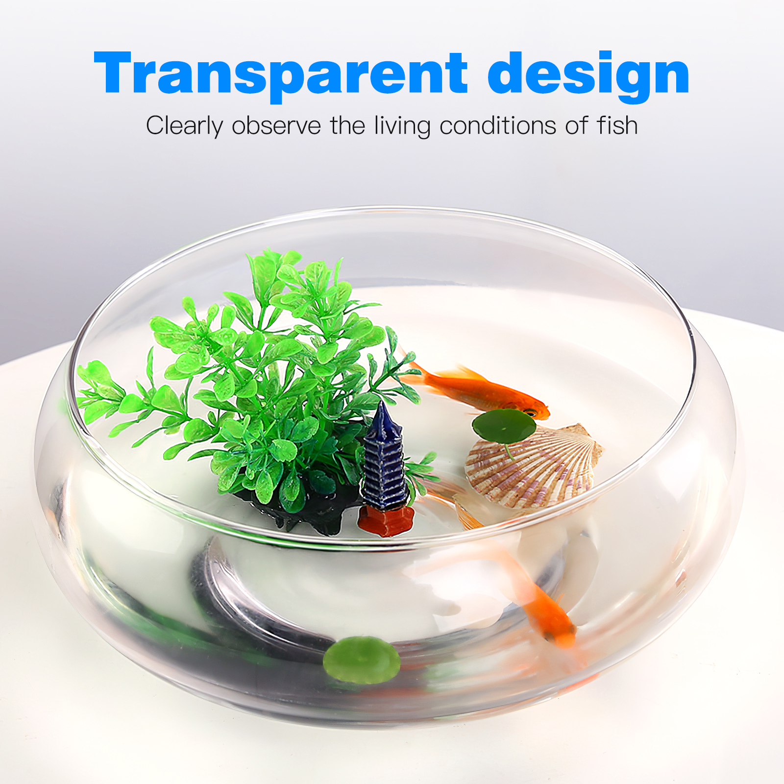 Planted Aquarium Bowl - Aquarium Tank 2800ml Fish Tank Desktop
