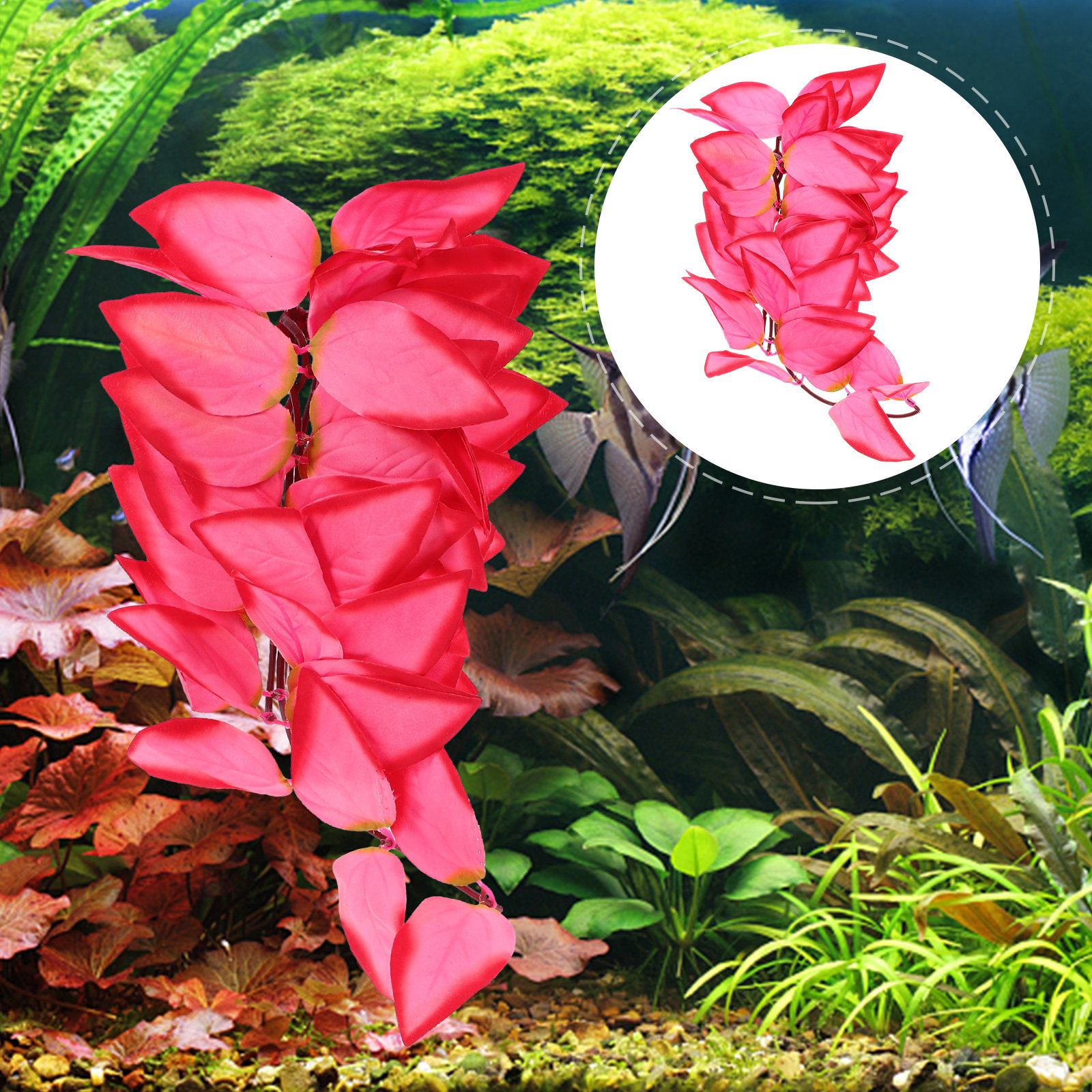 Aquarium Plant Vine - Realistic Plastic Fake Vines Safe Simulation