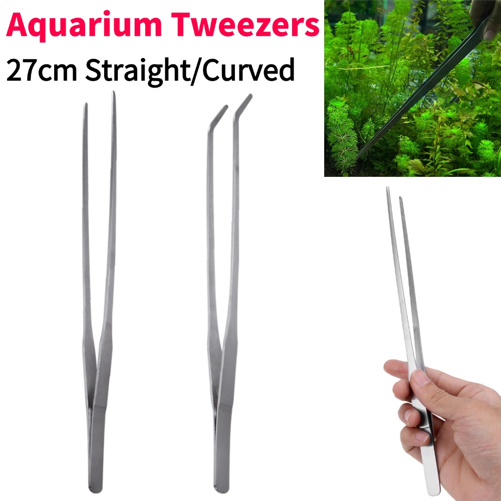 Planted Clip Tweezers - Stainless Steel Aquarium Tweezers Pliers Fish