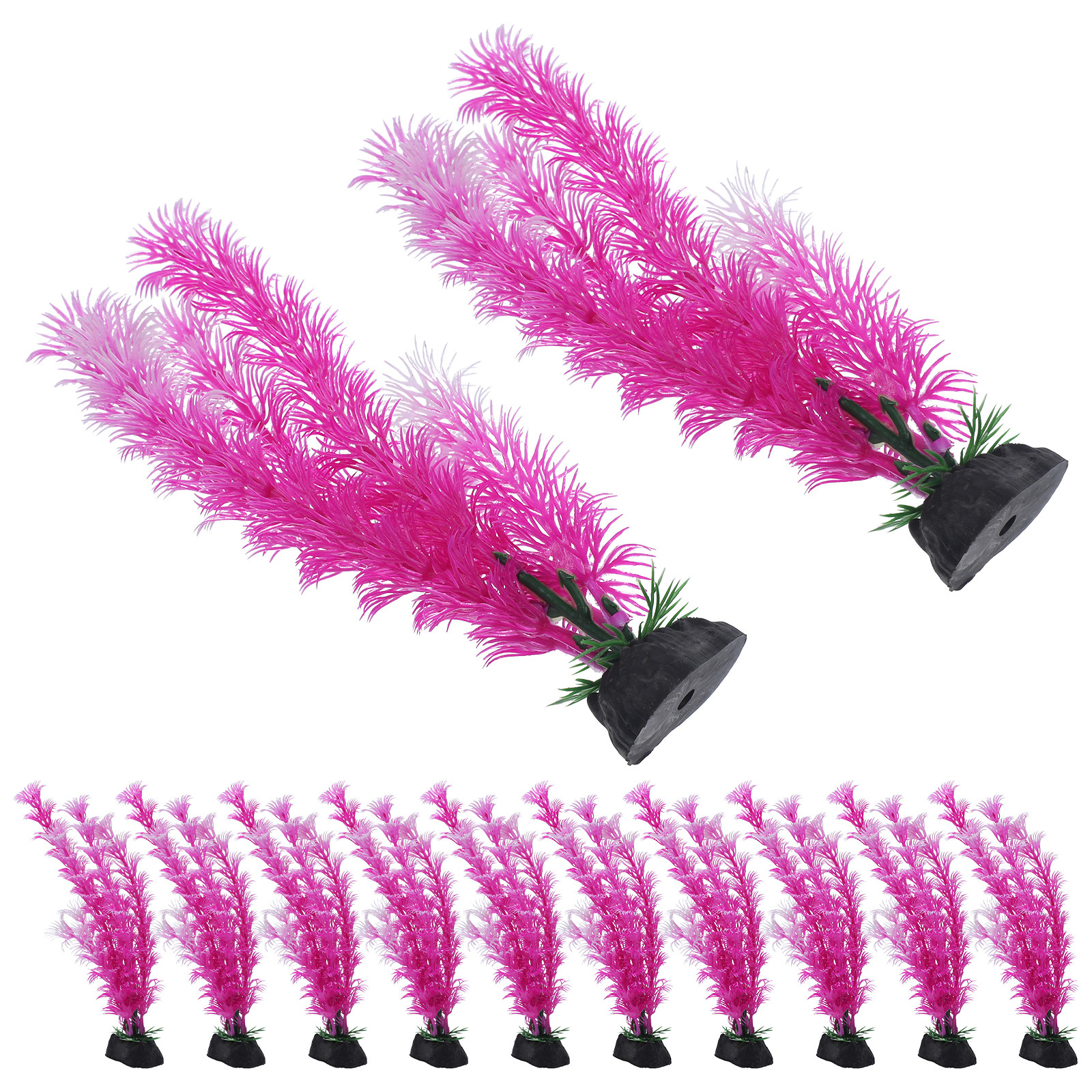 Planted Aquarium Bowl - 12Pcs Vivid Stylish Plastic Aquarium Plants
