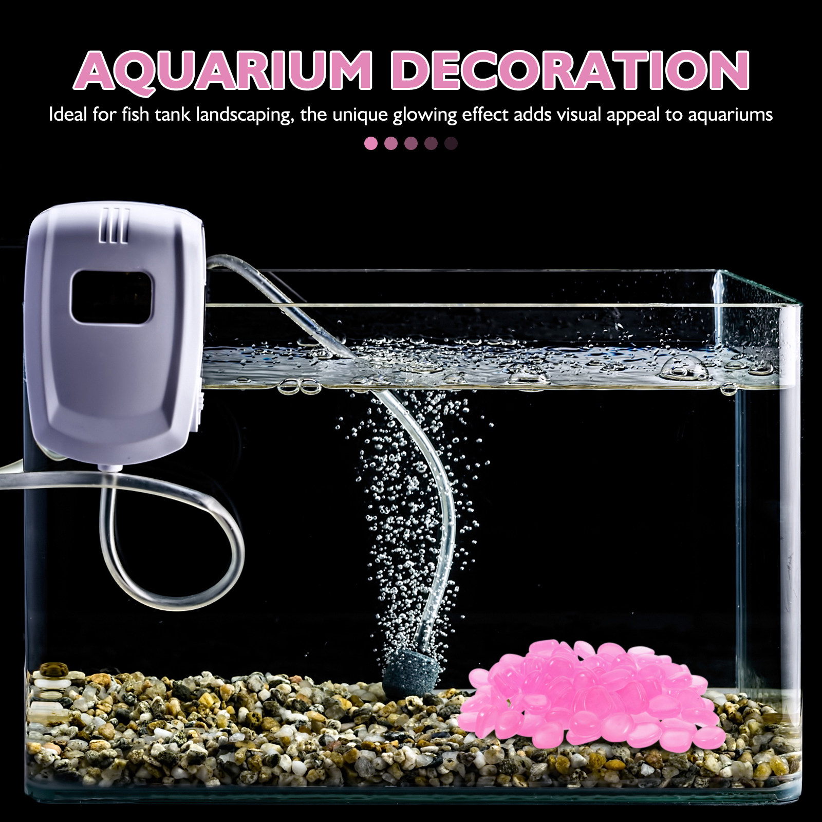 400Pcs Glowing Pebbles Violet  - مراجعة Aquarium Plant Violet وسعره