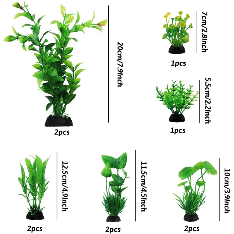 10Pcs/set Artificial Aquarium  - مراجعة Aquarium Plant Vine وسعره