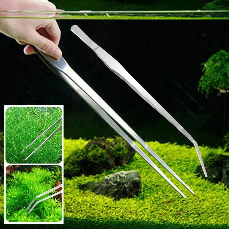 38cm Stainless Steel Aquarium  - مراجعة Planted Clip Tweezers وسعره