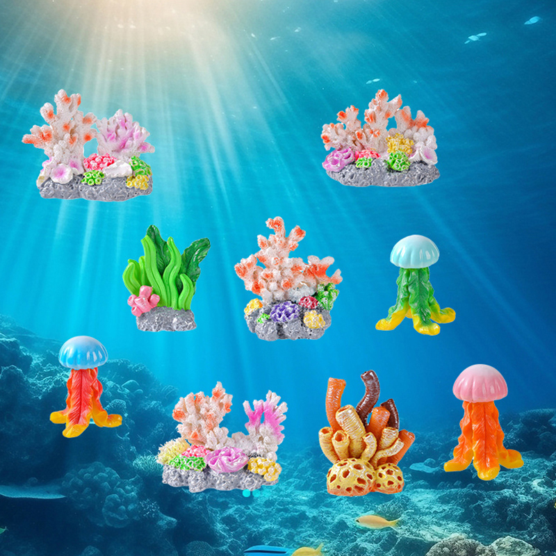 Mini Resin Fish Tank Accessori - مراجعة Planted Aquarium With Rocks وسعره