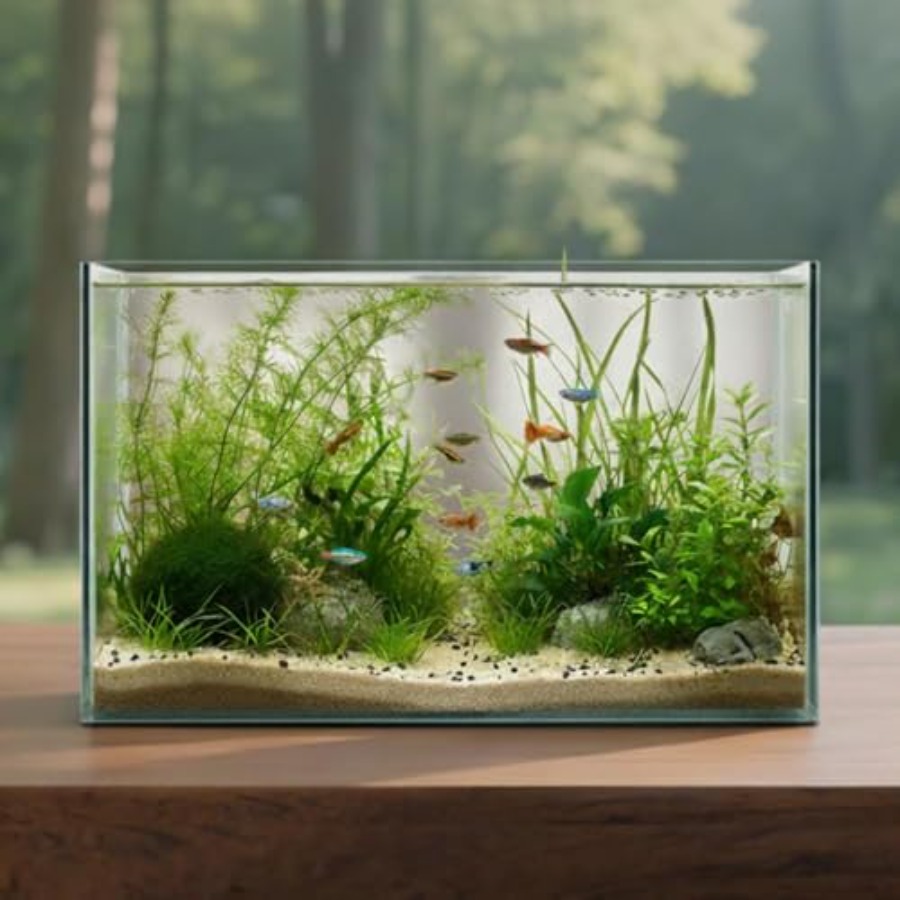 Glass Fish Tank Open-Back Lid  - مراجعة Planted Aquarium Bowl وسعره