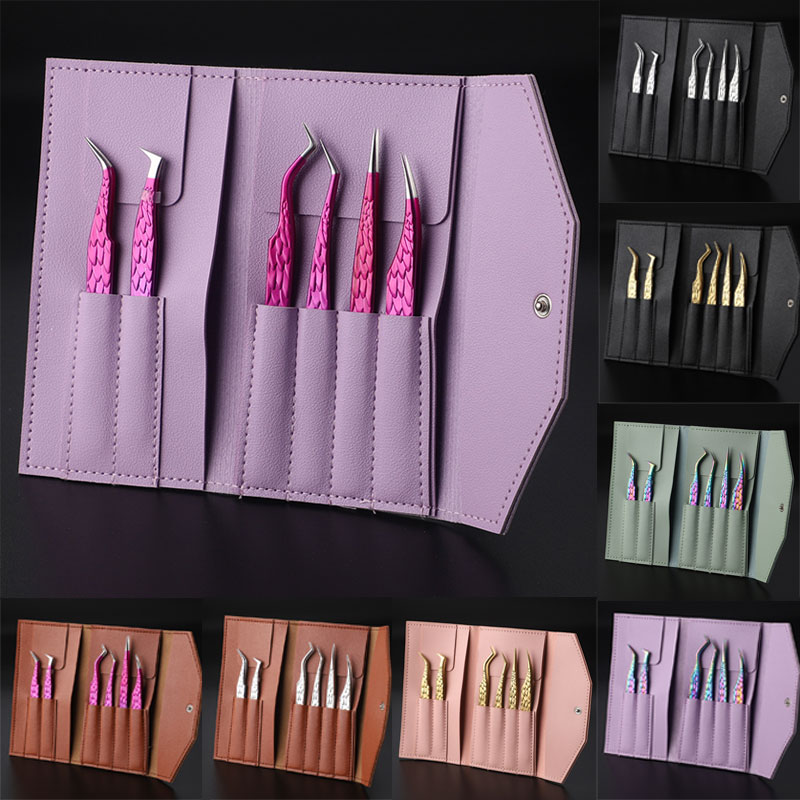6PCS False Eyelash Tweezers Se - مراجعة Planted Clip Tweezers وسعره