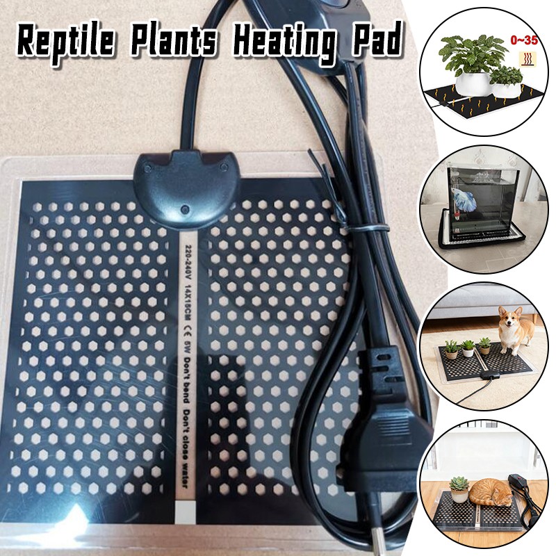 28x28cm Reptile Heat Mat Plant - مراجعة Aquarium Plant Original وسعره