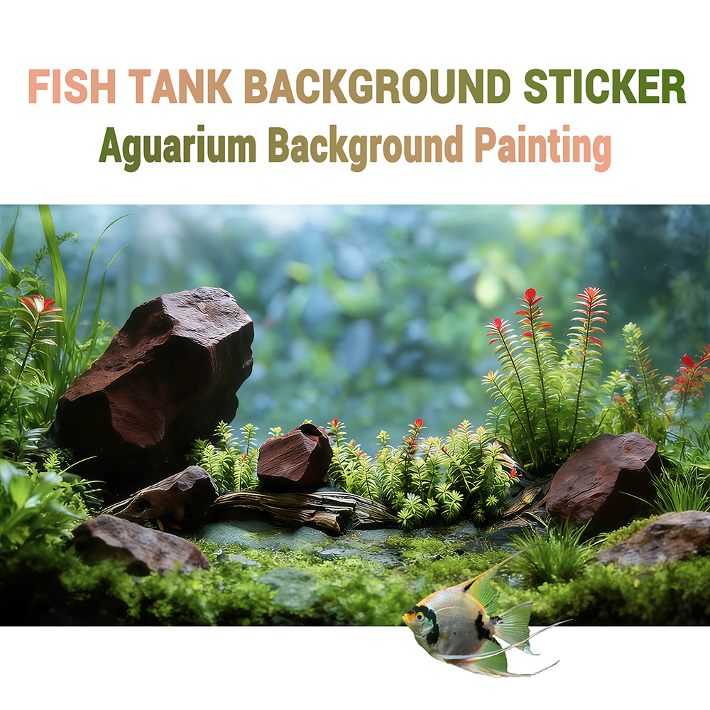 Red water plants，Fish tank bac - مراجعة Aquarium Planted Background وسعره