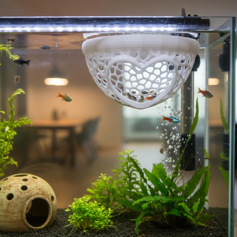 Heart-Shaped Aquarium Hideaway - مراجعة Planted Aquarium Without Fish وسعره