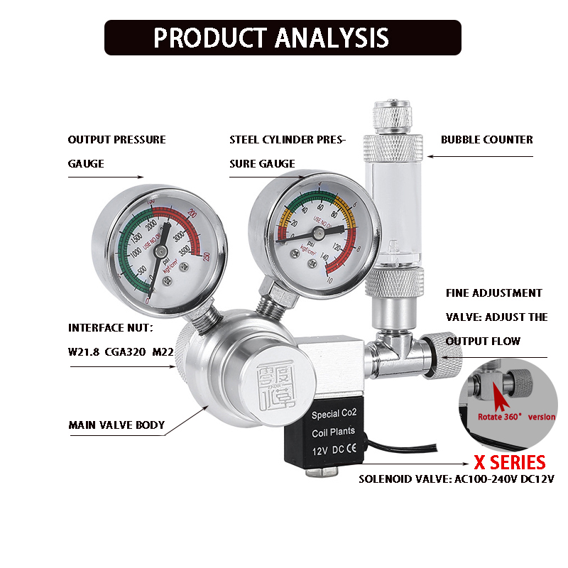 Aquarium CO2 regulator solenoi - مراجعة Planted Aquarium Co2 System وسعره