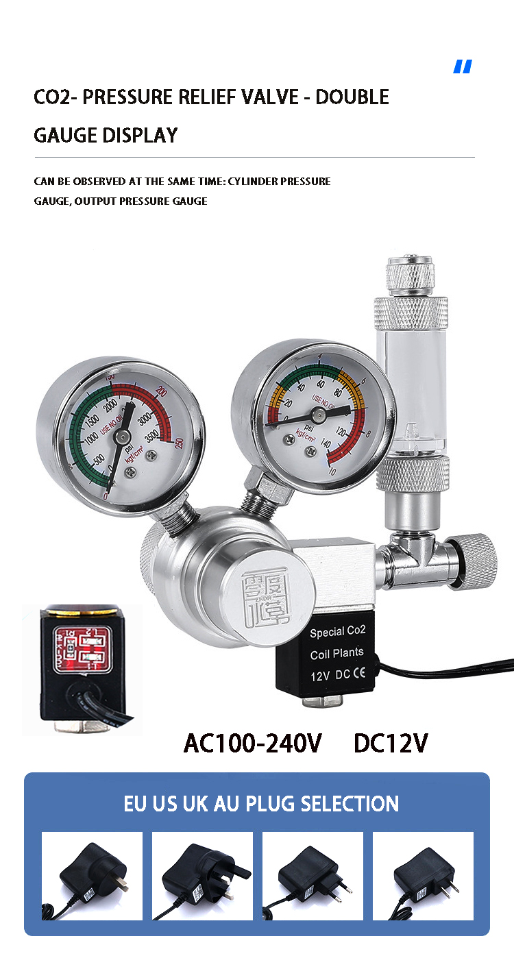 Aquarium CO2 regulator solenoi - مراجعة Planted Aquarium Co2 System وسعره