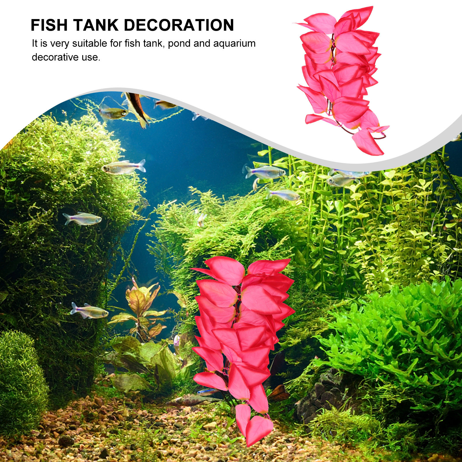 Realistic Plastic Fake Vines S - مراجعة Aquarium Plant Vine وسعره
