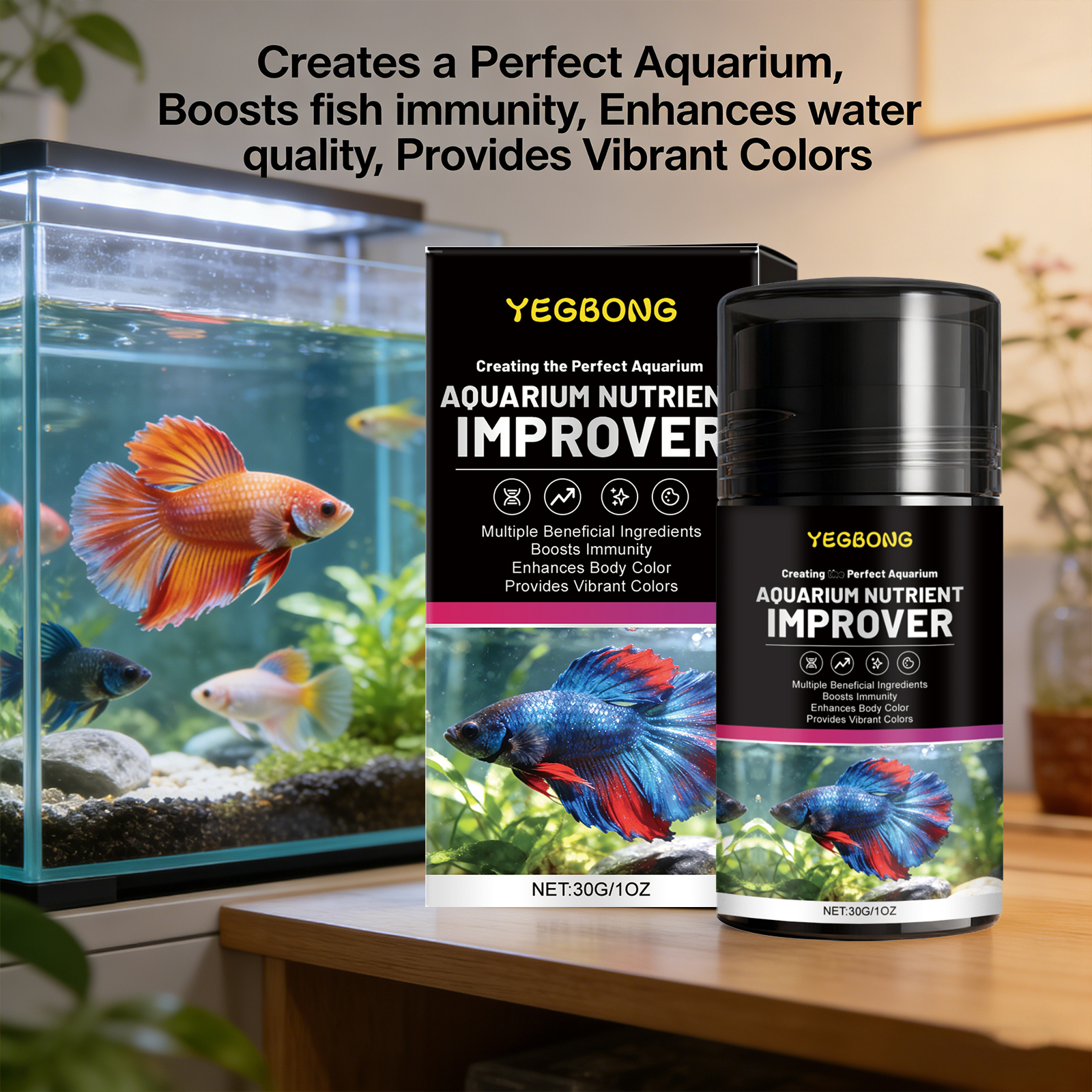 Aquarium Nutrient Improver Pro - مراجعة Aquarium Plant Fertilizer وسعره