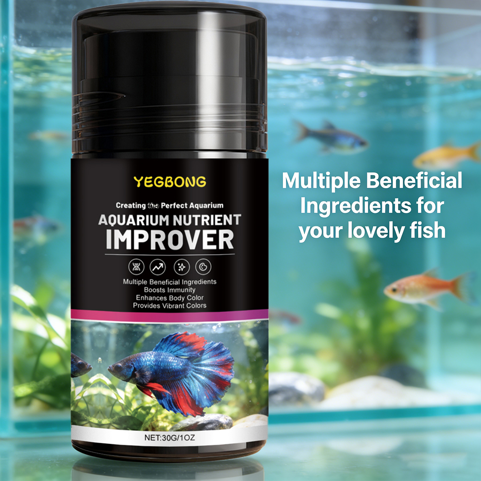 Aquarium Nutrient Improver Pro - مراجعة Aquarium Plant Fertilizer وسعره