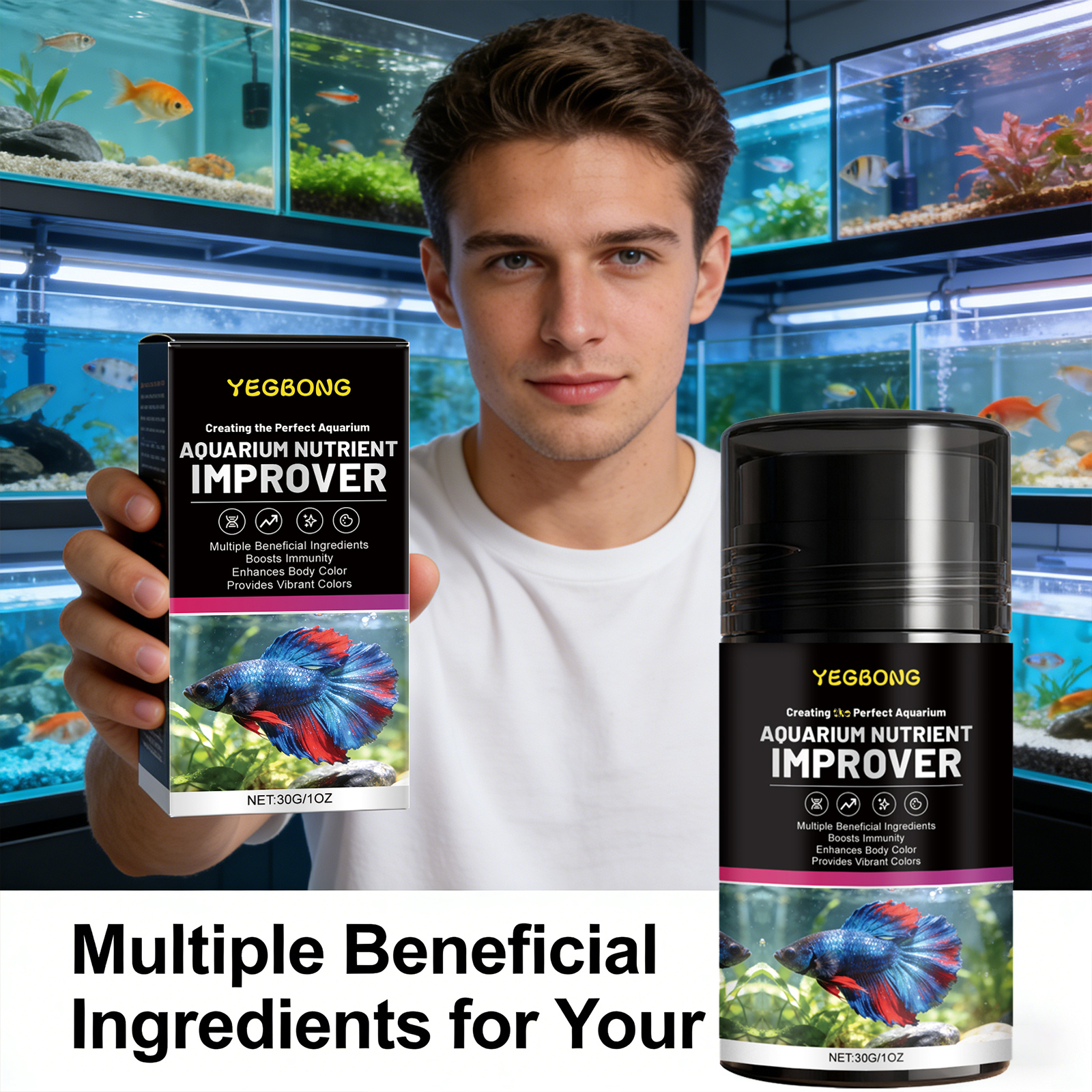 Aquarium Nutrient Improver Pro - مراجعة Aquarium Plant Fertilizer وسعره