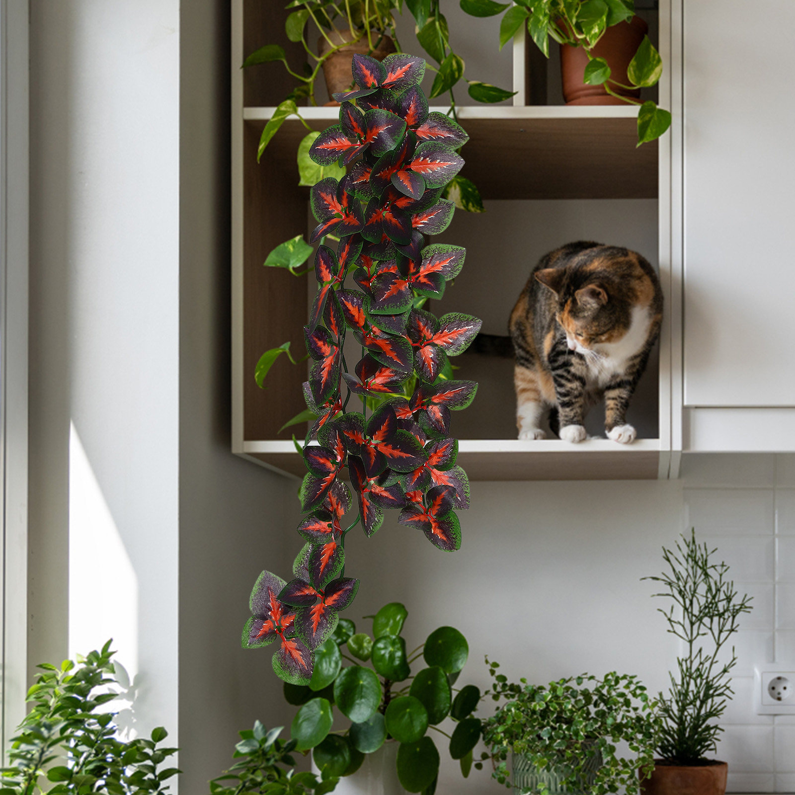 4Pcs Lifelike Artificial Repti - مراجعة Aquarium Plant Vine وسعره