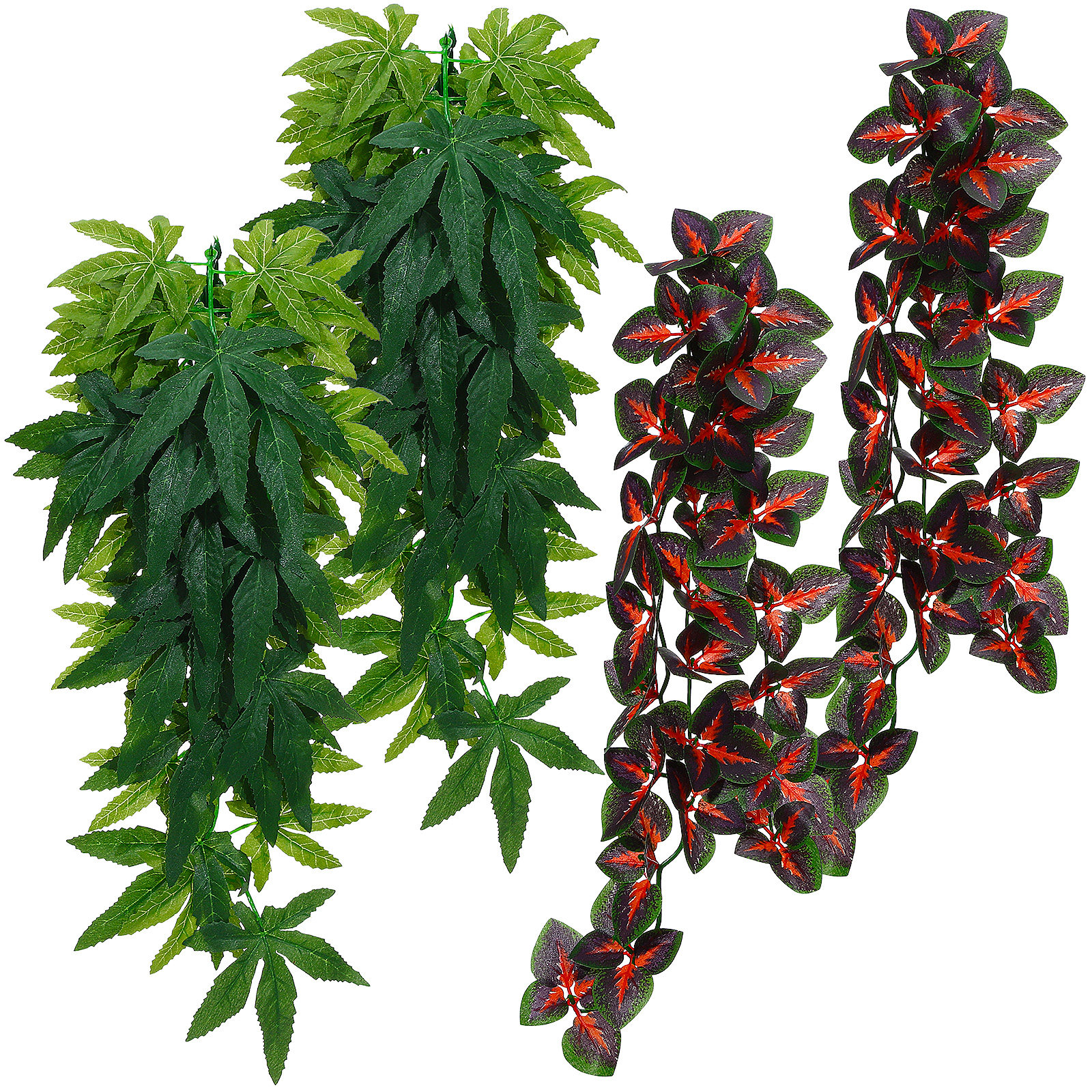 4Pcs Lifelike Artificial Repti - مراجعة Aquarium Plant Vine وسعره