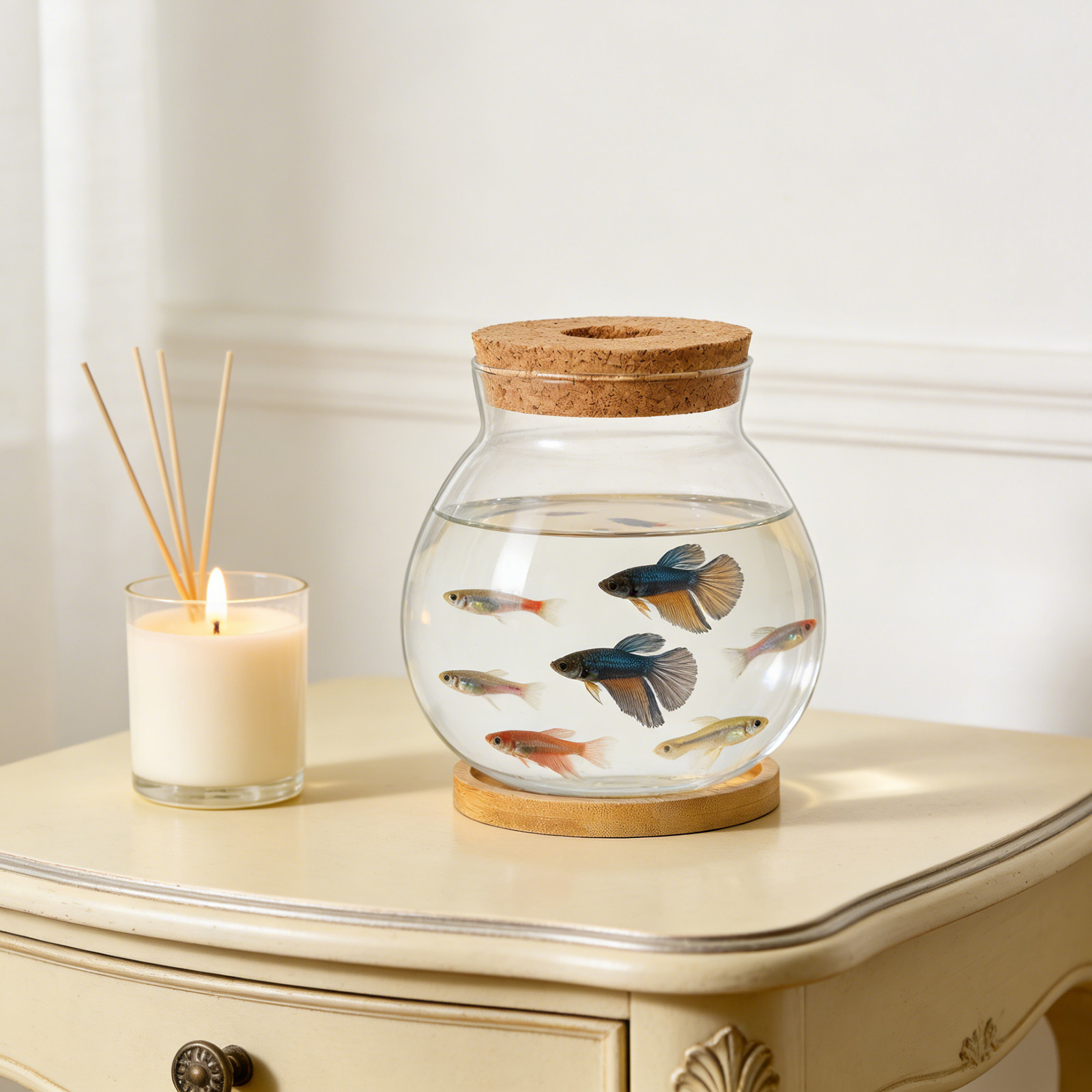 Glass Betta Fish Bowl Small De - مراجعة Planted Aquarium Bowl وسعره