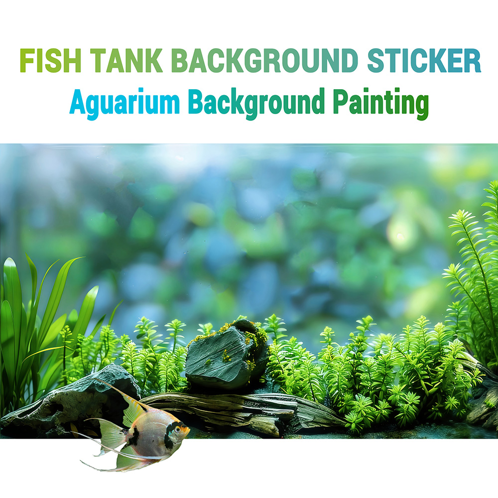 Rock and aquatic plants,Fish t - مراجعة Aquarium Planted Background وسعره