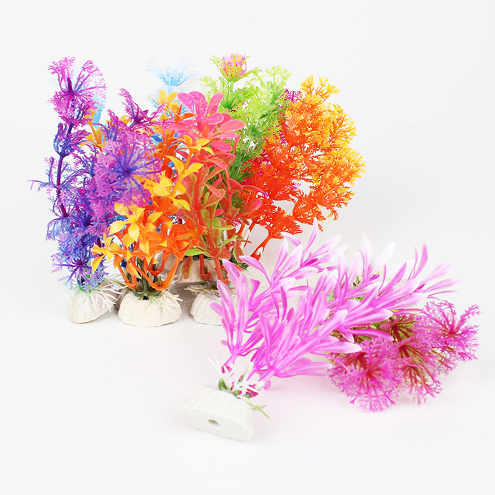 16Pcs Aquarium Artificial Wate - مراجعة Planted Aquarium Yellow Water وسعره