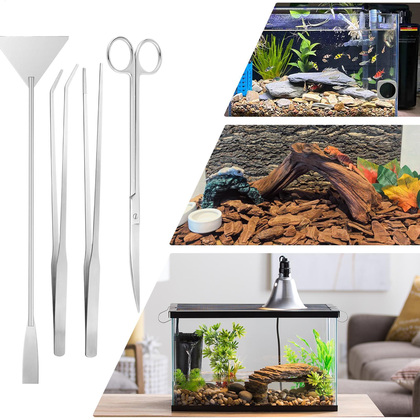 4pcs Aquarium Tool Kit Stainle - مراجعة Planted Aquarium Tool Kit وسعره