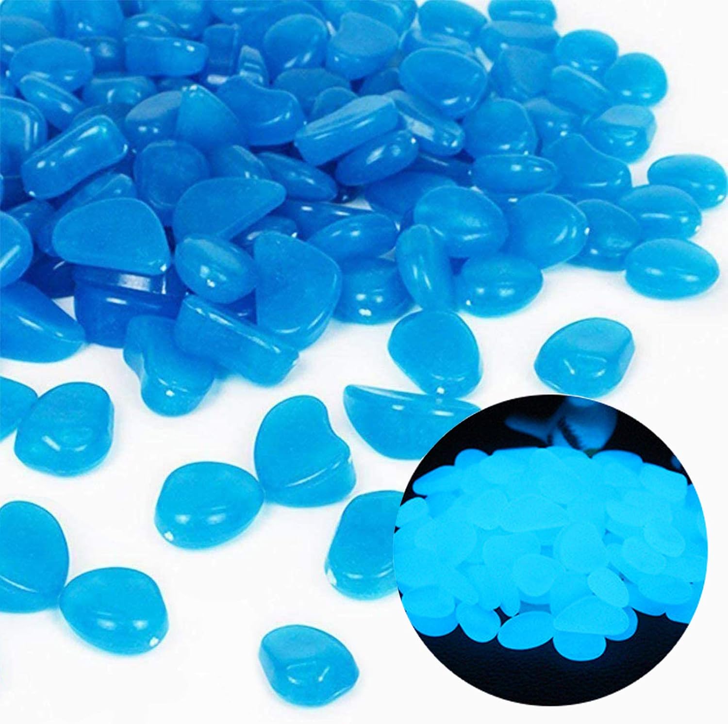 Fish Tank Rocks Glow Blue Pebb - مراجعة Planted Aquarium With Fish وسعره