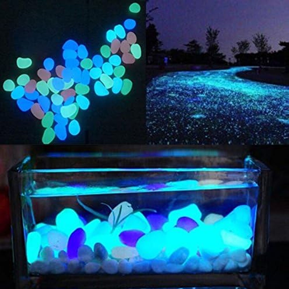 Fish Tank Rocks Glow Blue Pebb - مراجعة Planted Aquarium With Fish وسعره