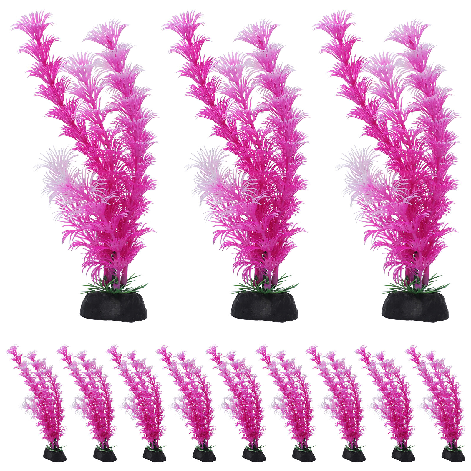 12Pcs Vivid Stylish Plastic Aq - مراجعة Planted Aquarium Bowl وسعره