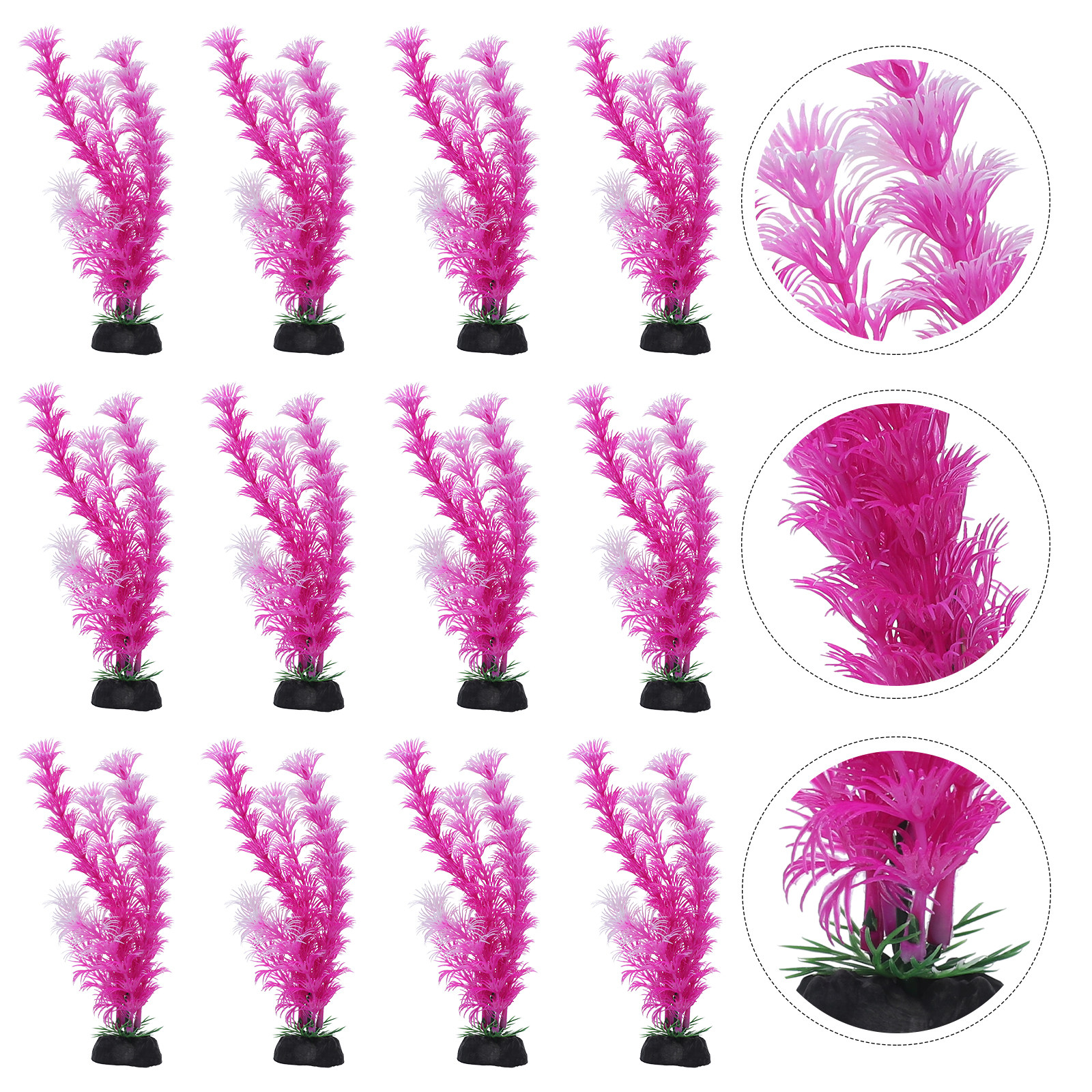 12Pcs Vivid Stylish Plastic Aq - مراجعة Planted Aquarium Bowl وسعره