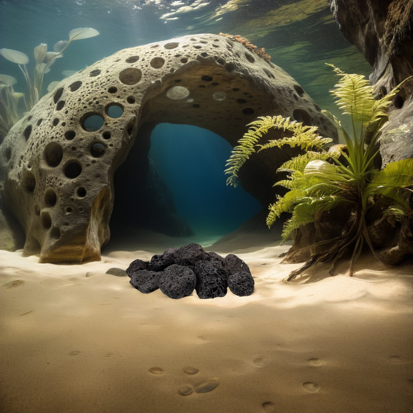 1Pack Natural Volcanic Rock Se - مراجعة Planted Aquarium With Rocks وسعره