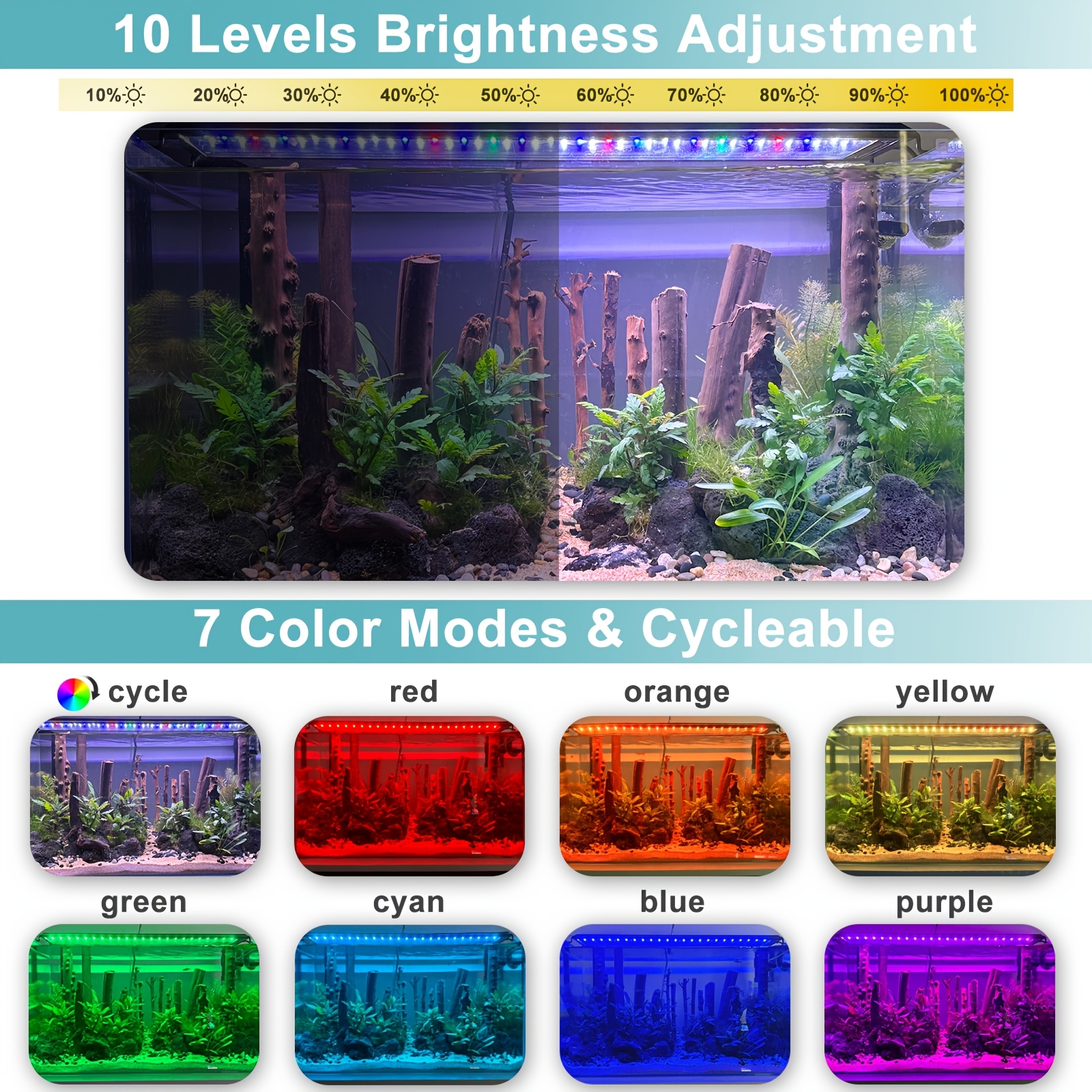 12-43 Inch Aquarium Light Prog - مراجعة Planted Aquarium Without Fish وسعره