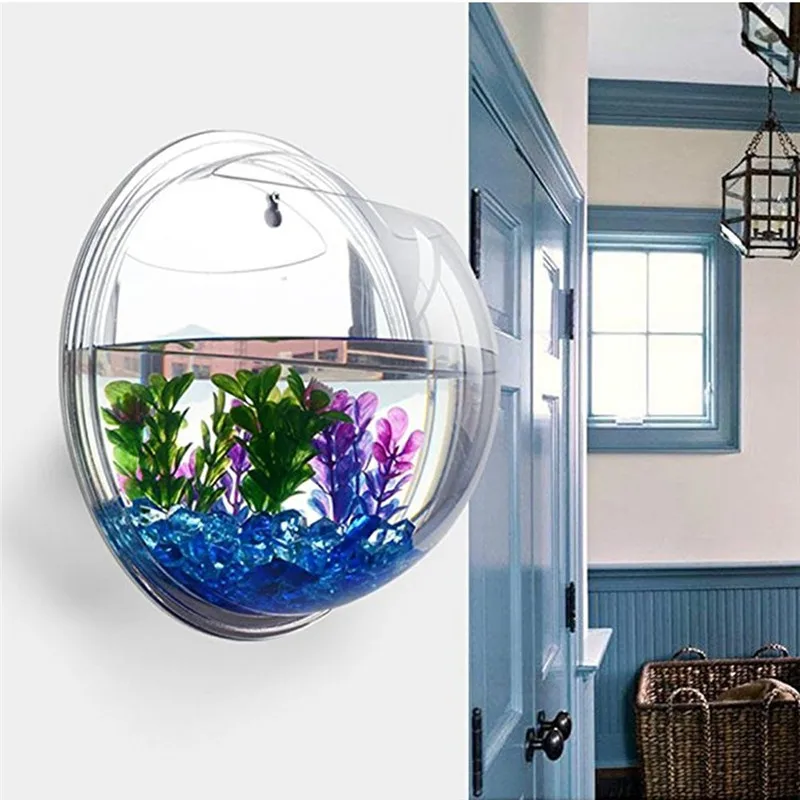Transparent acrylic hanging wa - مراجعة Planted Aquarium Bowl وسعره