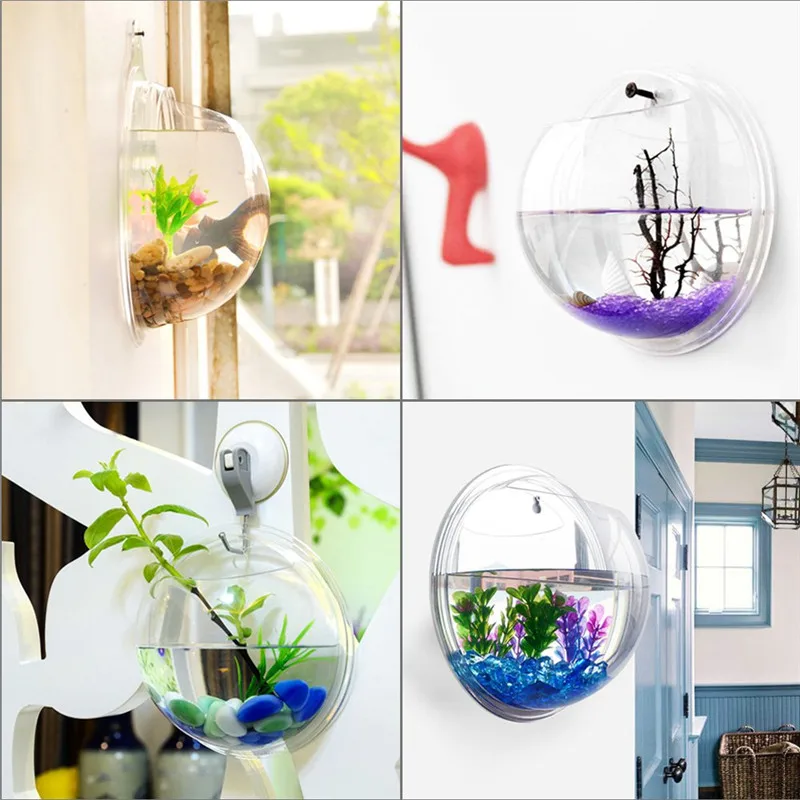 Transparent acrylic hanging wa - مراجعة Planted Aquarium Bowl وسعره