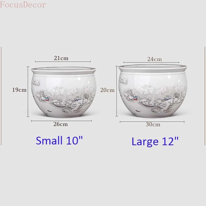 30cm Ceramic Fish Aquarium Fis - مراجعة Planted Aquarium Bowl وسعره