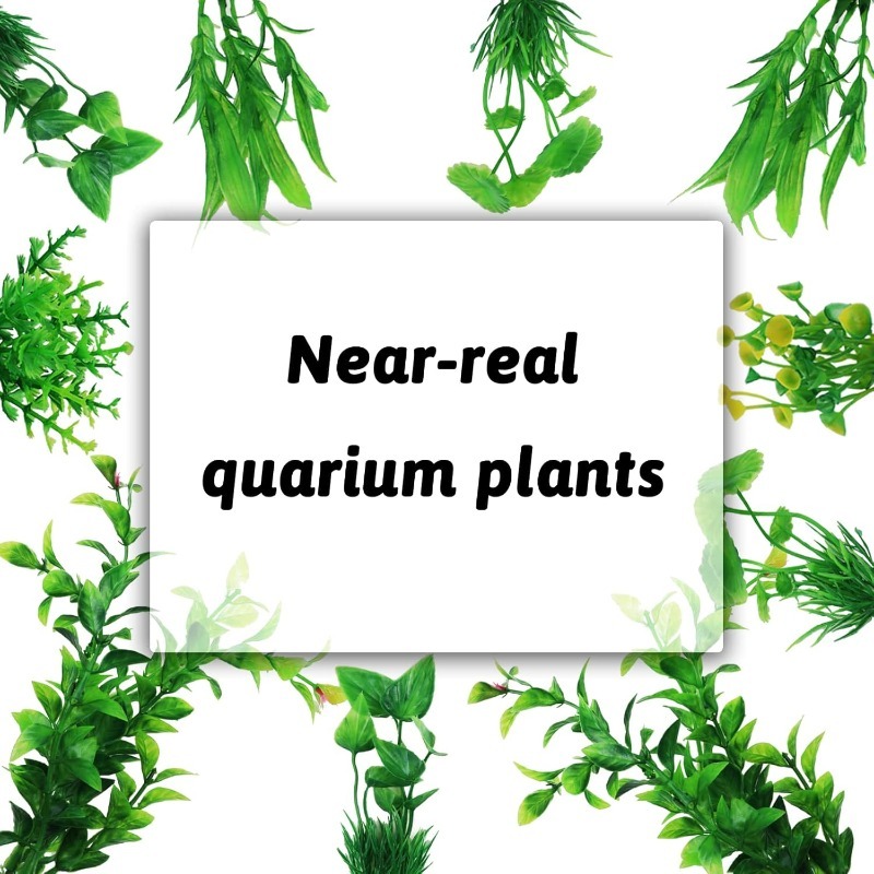 10/20Pcs Artificial Aquarium P - مراجعة Planted Aquarium With Fish وسعره