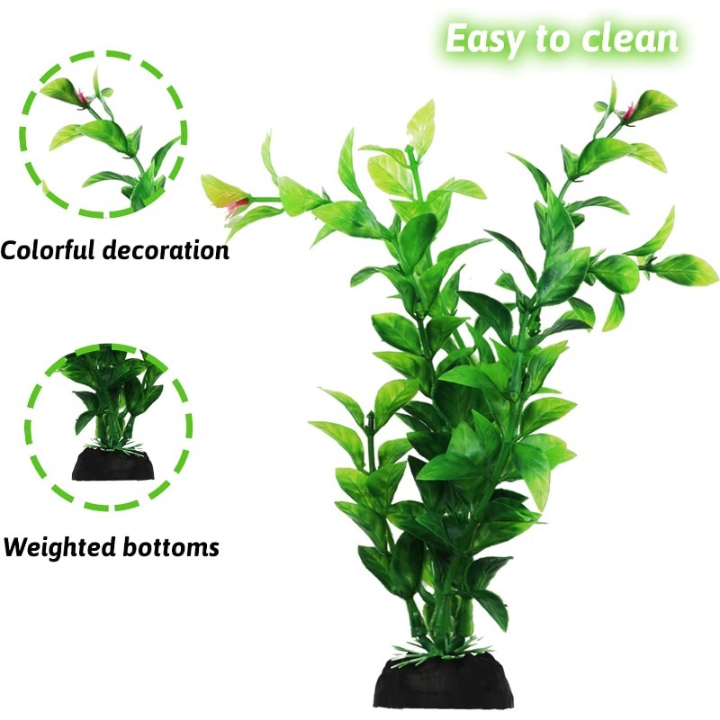 10/20Pcs Artificial Aquarium P - مراجعة Planted Aquarium With Fish وسعره