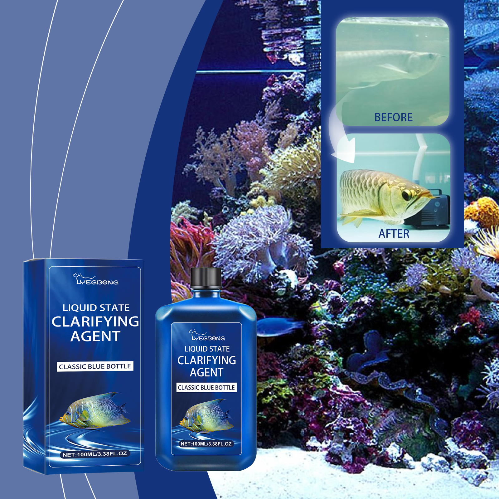 Aquarium Water Clarifier Agent - مراجعة Planted Aquarium Yellow Water وسعره