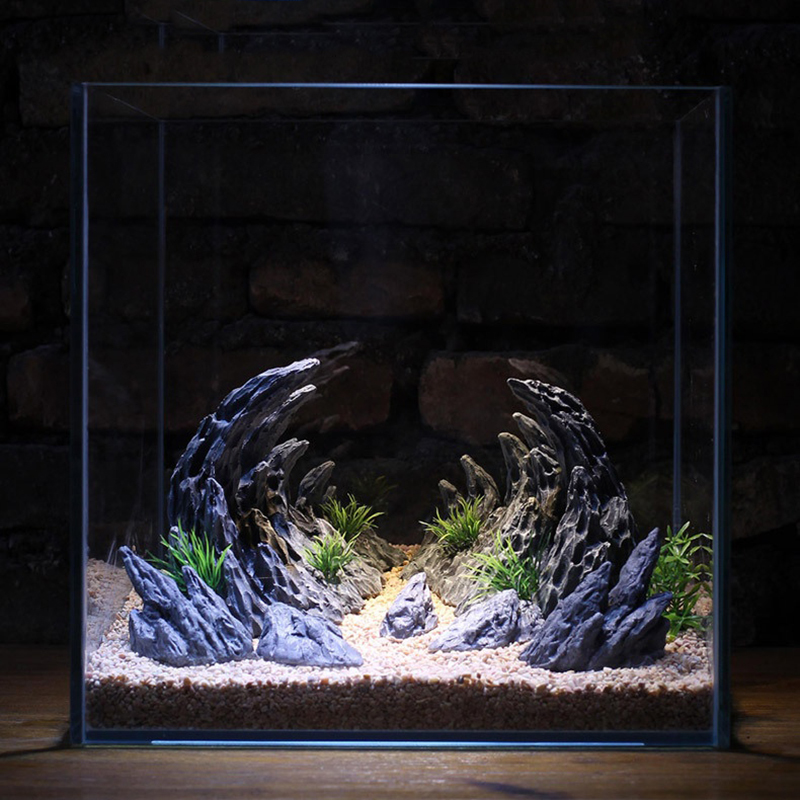 Fish Tank Simulation Stone Can - مراجعة Planted Aquarium With Rocks وسعره