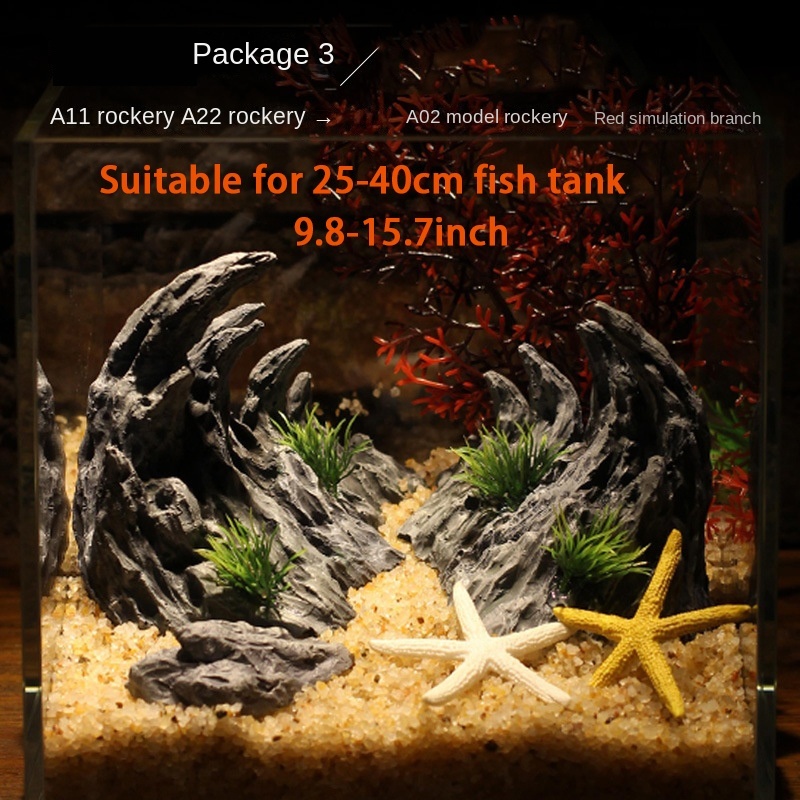 Fish Tank Simulation Stone Can - مراجعة Planted Aquarium With Rocks وسعره