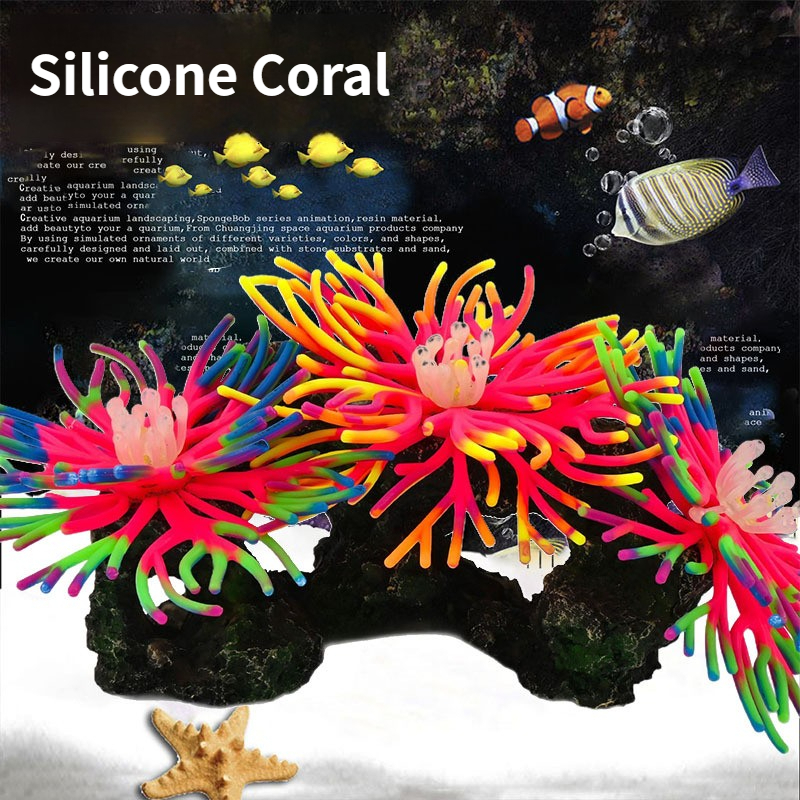 Underwater Silicone Coral Arti - مراجعة Aquarium Planted Background وسعره